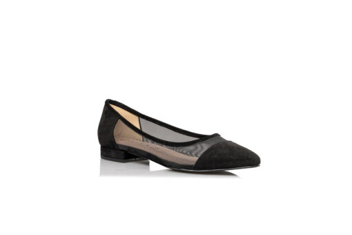 ENVIE SHOES-POINTY FLAT PUMPS (E02-11002)-BLACK