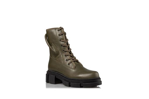 ENVIE SHOES-COMBAT BOOTIES (E02-14021-57)-CHAKI
