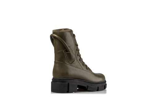 ENVIE SHOES-COMBAT BOOTIES (E02-14021-57)-CHAKI - Image 4