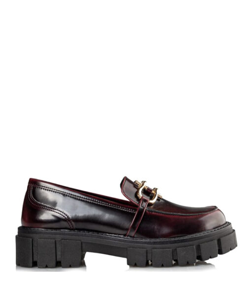 Alternative view of ENVIE SHOES-RIDGED SOLE LOAFERS (E02-14038-39)-BORDO