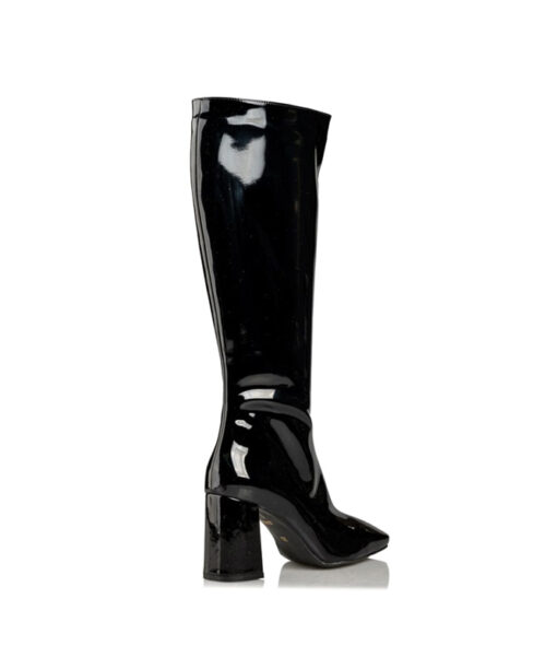 Alternative view of ENVIE SHOES-SQUARE TOE SHINY BOOTS (E02-14141-34)-BLACK