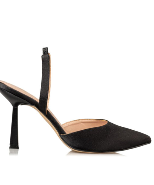Alternative view of ENVIE SHOES-SATIN SLINGBACK PUMPS (E02-15142-34)-BLACK