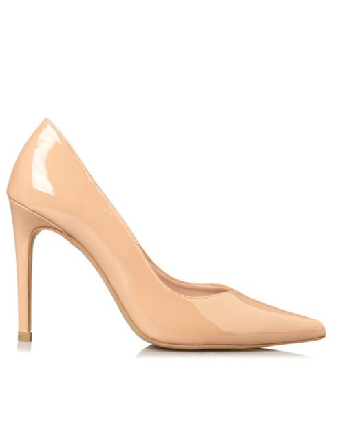 Alternative view of ENVIE SHOES-SHINY STILETTO PUMPS (E02-15151-90)-NUDE
