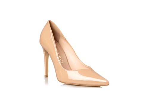 ENVIE SHOES-SHINY STILETTO PUMPS (E02-15151-90)-NUDE