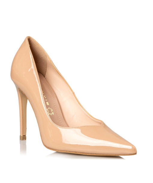 ENVIE SHOES-SHINY STILETTO PUMPS (E02-15151-90)-NUDE