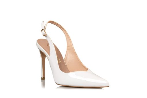 ENVIE SHOES-SHINY STILETTO PUMPS (E02-15153-33)-WHITE