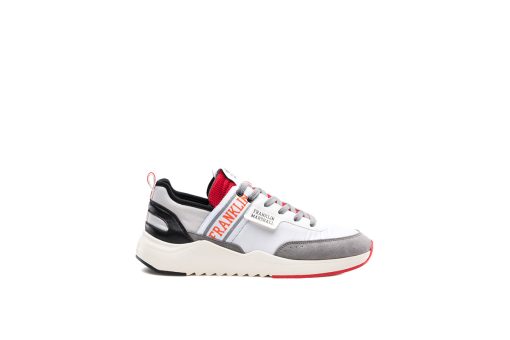 FRANKLIN MARSHALL-ALPHA PARADE (FFIE0038T-3198)-WHITE GREY-BRIGHT RED - Image 2