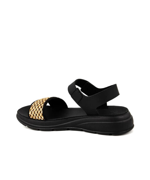 Alternative view of FANTASY SANDALS-JUNE (S801)-BLACK RAFFIA