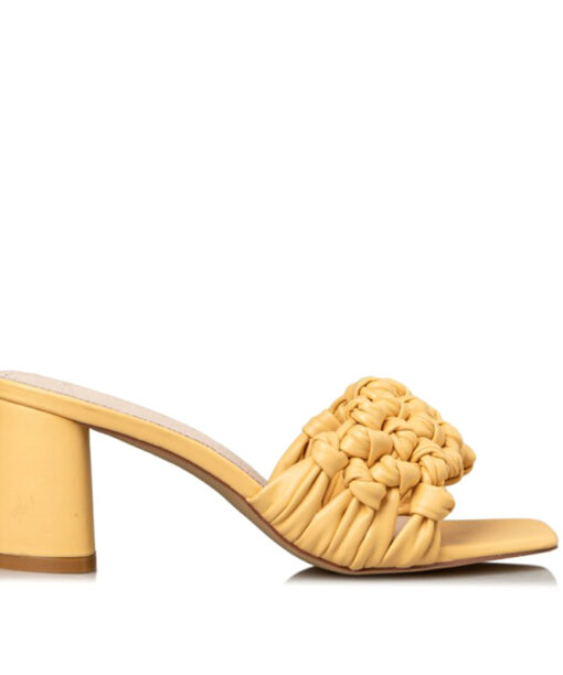 Alternative view of MISS NV-BRAIDED MULES (V42-15175-29)-YELLOW