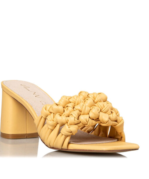 MISS NV-BRAIDED MULES (V42-15175-29)-YELLOW