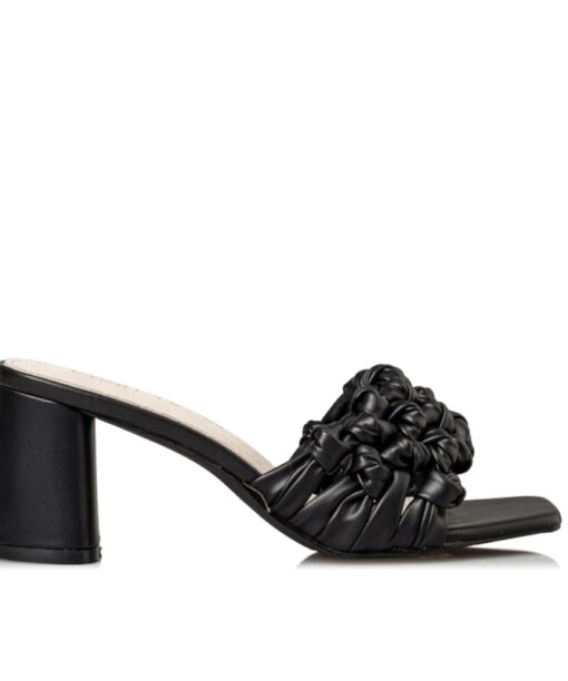 Alternative view of MISS NV-BRAIDED MULES (V42-15175-34)-BLACK