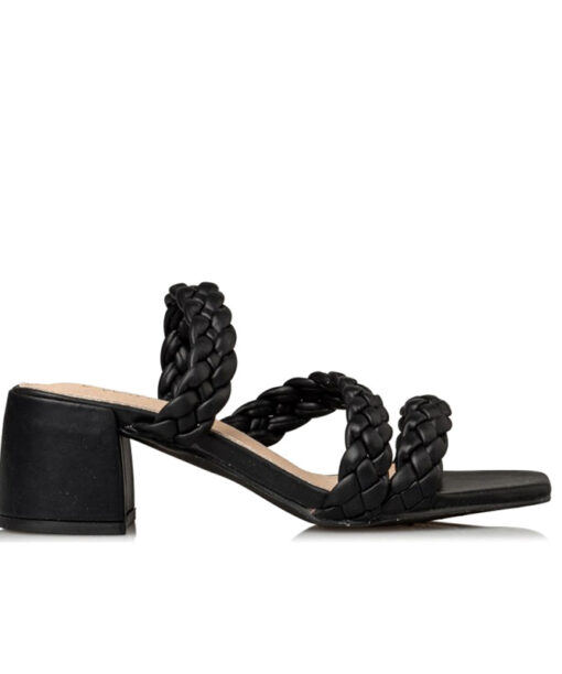 Alternative view of MISS NV-BRAIDED MULES (V84-15061-34)-BLACK