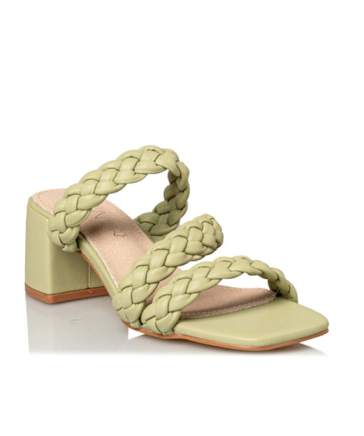 MISS NV-BRAIDED MULES (V84-15061-48)-GREEN
