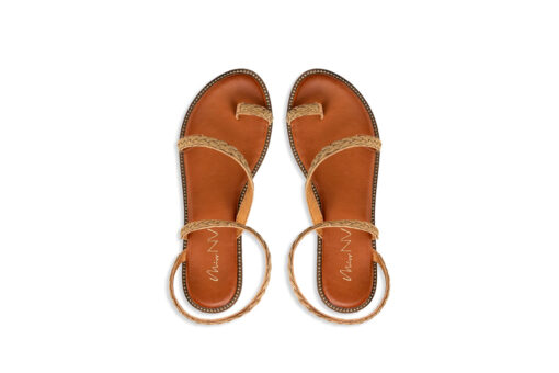 MISS NV-FLAT SANDALS (V96-15405-26)-CAMEL - Image 4