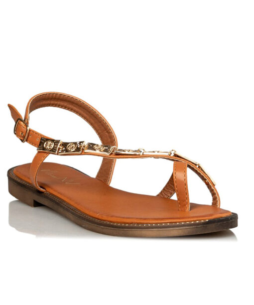 MISS NV-FLAT SANDALS (V96-15097-26)-CAMEL