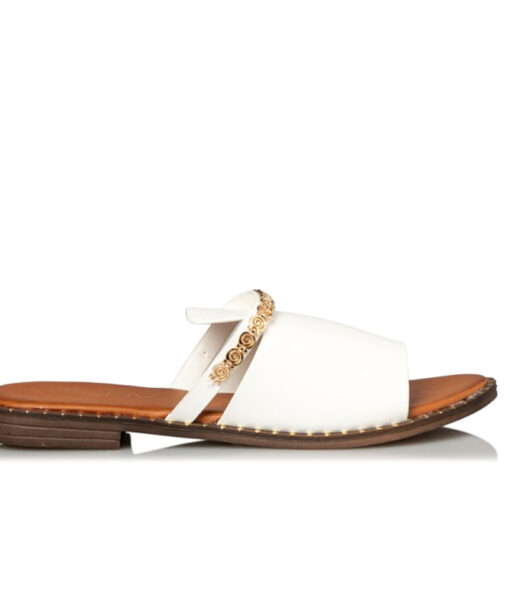 Alternative view of MISS NV-FLAT SANDALS (V96-15422-33)-WHITE