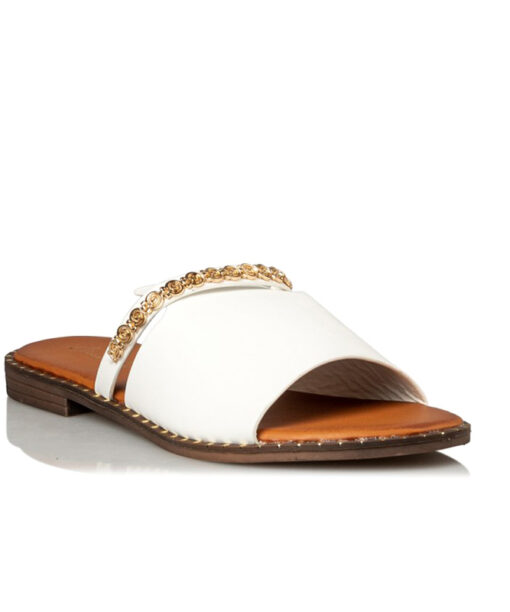 MISS NV-FLAT SANDALS (V96-15422-33)-WHITE