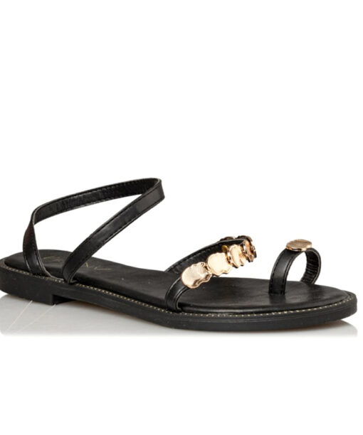 Alternative view of MISS NV-FLAT SANDALS (V96-15492-34)-BLACK