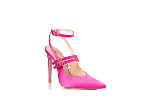 ENVIE SHOES-SATIN MULTI-STRAP PUMPS (E02-15184-54)-FUXSHIA