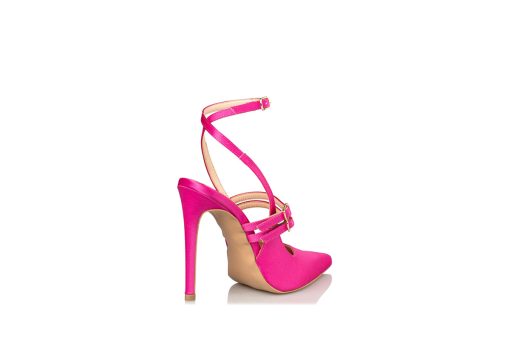 ENVIE SHOES-SATIN MULTI-STRAP PUMPS (E02-15184-54)-FUXSHIA - Image 3
