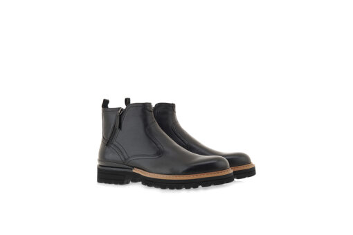 RENATO GARINI (P515W3022002)-BLACK WAXED COW LEATHER