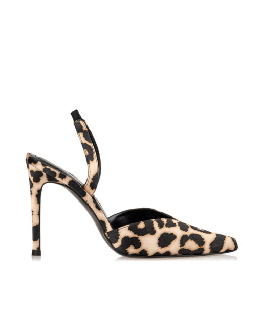 Alternative view of ENVIE SHOES-SATIN SLINGBACK PUMPS (E02-16076-97)-LEOPAR