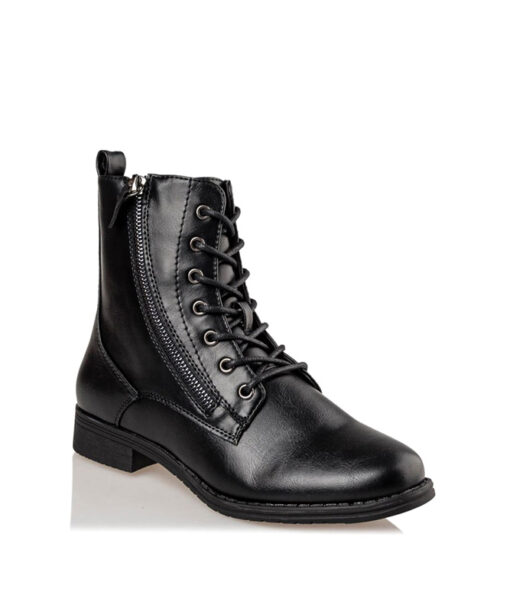 MISS NV-COMBAT BOOTIES (V57-16126-34)-BLACK
