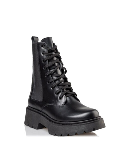 ENVIE SHOES-LEATHER BOOTIES (Ε02-16165-34)-BLACK