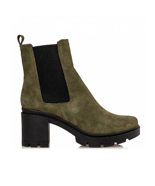 Alternative view of ENVIE SHOES-LEATHER BOOTIES (E02-16192-57)-CHAKI