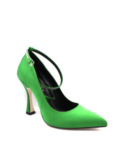 ELLEN SHOES (83171)-GREEN SATEN