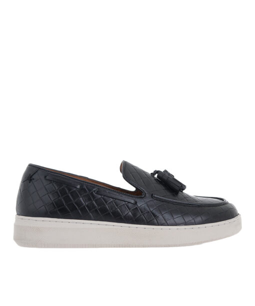 Alternative view of RENATO GARINI (Q540S3172002)-BLACK COW WEAVE LEA