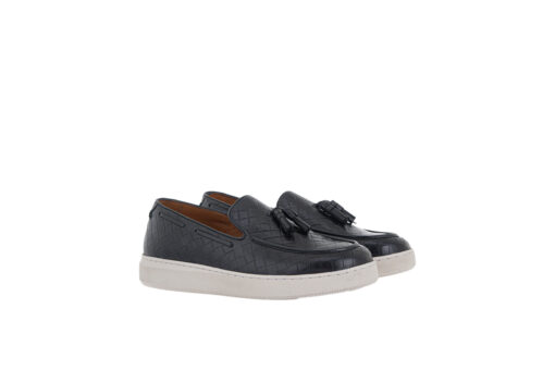 RENATO GARINI (Q540S3172002)-BLACK COW WEAVE LEA