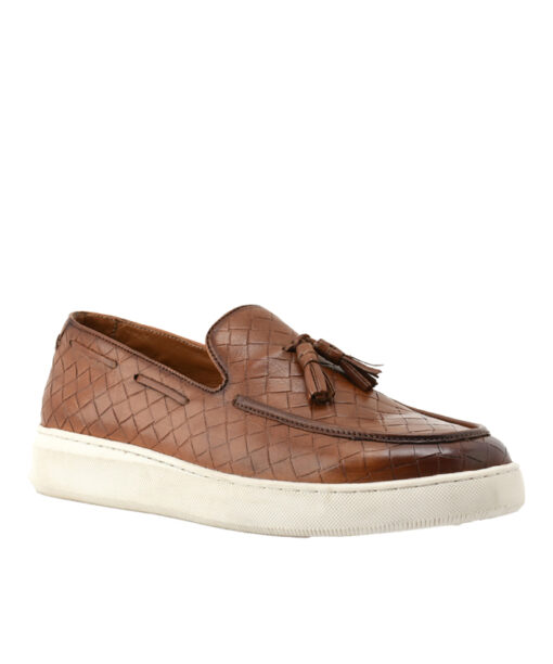 RENATO GARINI (Q540S3172532)-TAN COW WEAVE LEATH