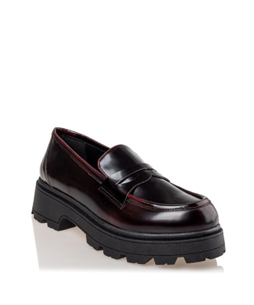 ENVIE SHOES-SHINY LOAFERS (E02-16180-39)-BORDO