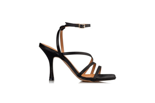 ENVIE SHOES-WRAPAROUND SATIN SANDALS (E02-17050-34)-BLACK - Image 2