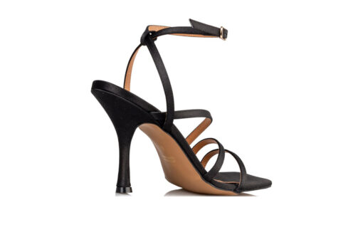 ENVIE SHOES-WRAPAROUND SATIN SANDALS (E02-17050-34)-BLACK - Image 3
