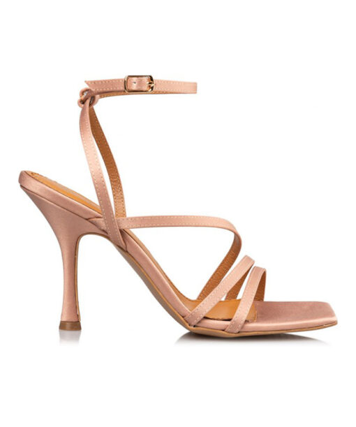 Alternative view of ENVIE SHOES-WRAPAROUND SATIN SANDALS (E02-17050-90)-NUDE