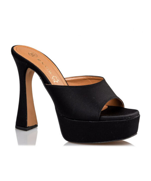 ENVIE SHOES-HIGH HEEL PLATFORM MULES (E02-17102-34)-BLACK