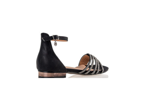 ENVIE SHOES-CRYSTAL EMBELLISHED FLAT SANDALS (E37-17075-34)-BLACK - Image 3