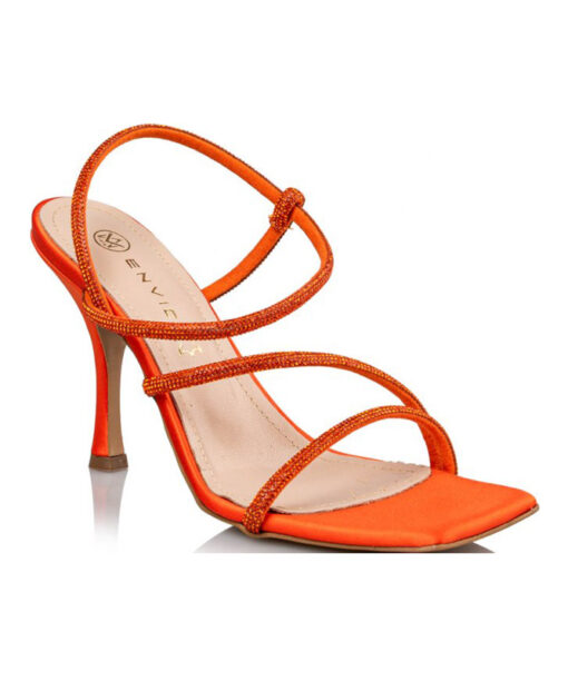 ENVIE SHOES-CRYSTAL EMBELLISHED SANDALS (E02-17051-46)-ORANGE