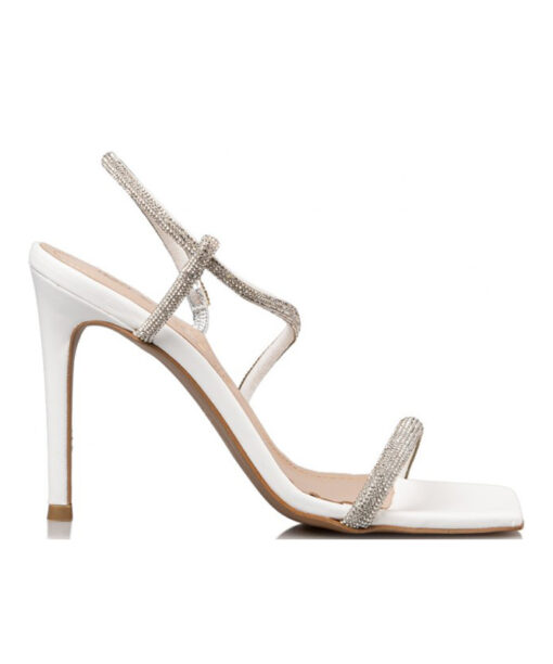 Alternative view of ENVIE SHOES-CRYSTAL EMBELLISHED SANDALS (E02-17072-33)-WHITE