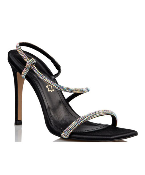 ENVIE SHOES-CRYSTAL EMBELLISHED SANDALS (E02-17072-34)-BLACK