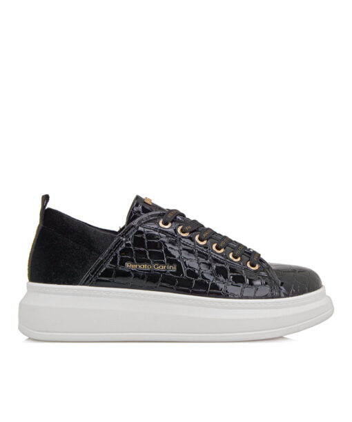 Alternative view of RENATO GARINI (R119R016275H)-BLACK PATENT CROCO