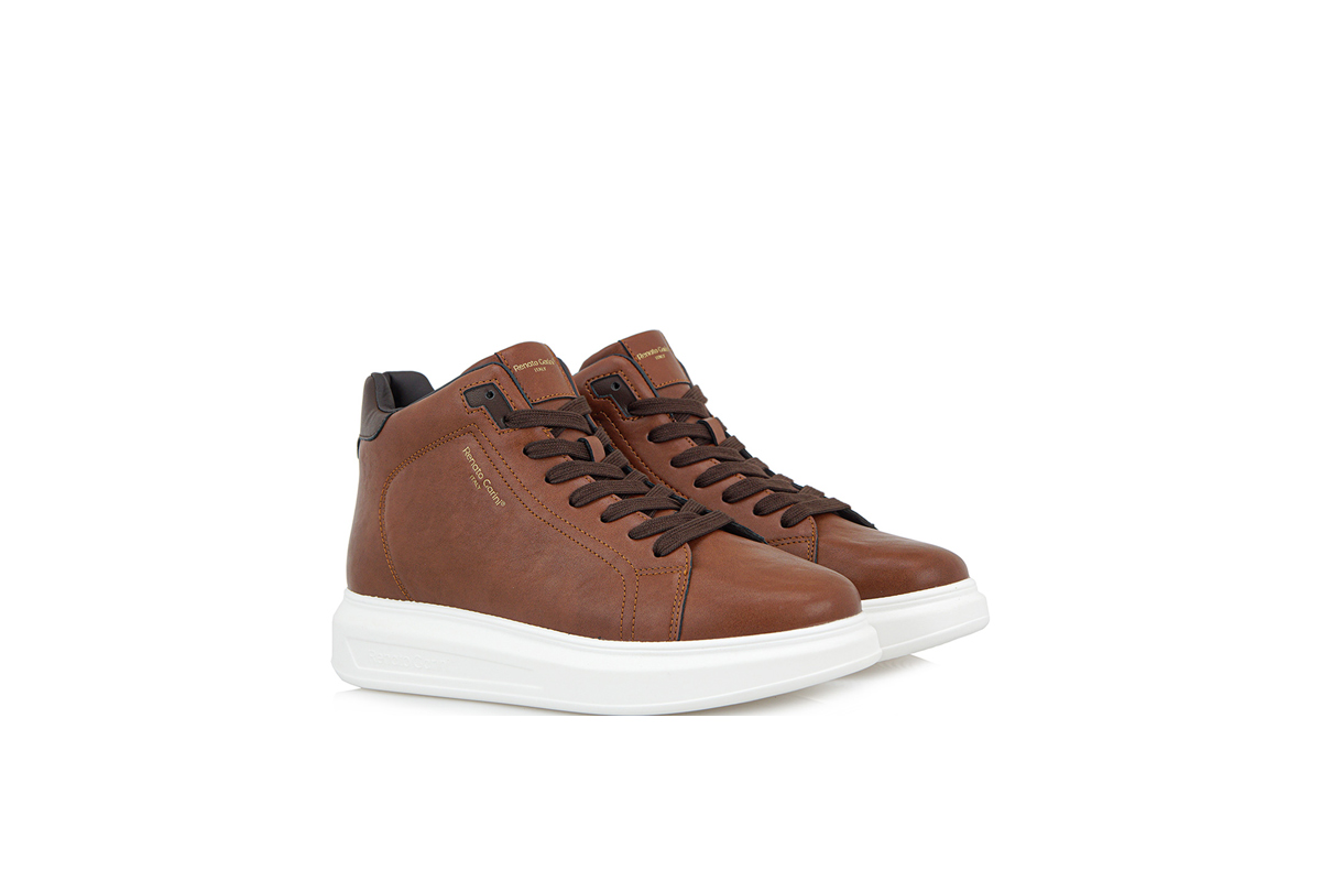 RENATO GARINI-MARCELLO-711H (R57001713J58)-TAN-DK BROWN-WHITE OUTSOLE
