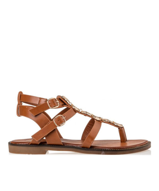 Alternative view of ENVIE SHOES-FLAT SANDALS (E96-17254-26)-CAMEL