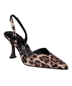 ENVIE SHOES-SATIN SLINGBACK PUMPS (E02-18021-97)-LEOPAR