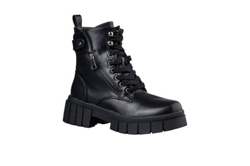ENVIE SHOES-COMBAT BOOTS (E14-18118-34)-BLACK