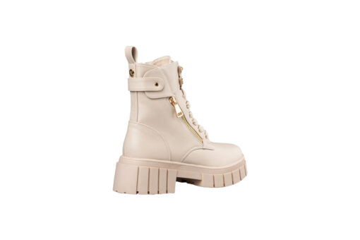 ENVIE SHOES-COMBAT BOOTS (E14-18118-36)-BEIGE - Image 4