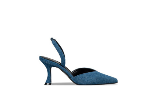 ENVIE SHOES-SATIN SLINGBACK PUMPS (E02-18021-144)-JEANS - Image 2
