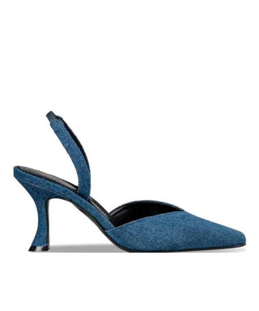 Alternative view of ENVIE SHOES-SATIN SLINGBACK PUMPS (E02-18021-144)-JEANS